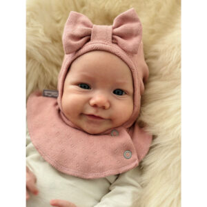 LENNE Rozā kokvilnas ķivercepure ar banti meitenei KAJSA, 25686 - Image 2