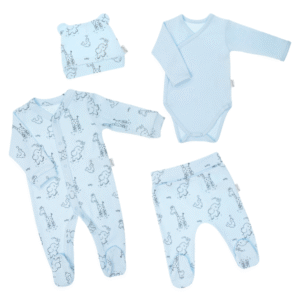 NICOLA Pirmais komplekts mazuļiem Safari - 4 daļas, zils