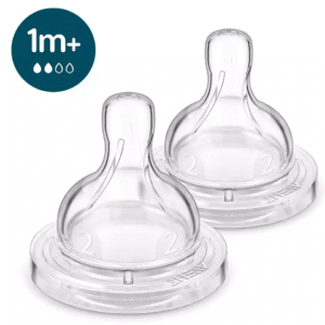 Philips Avent Pretkoliku barošanas pudeļu silikona knupīši, 1M+, (2 gab), SCY762/02 - Image 1