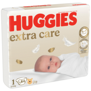 Huggies Extra Care1 autiņbiksītes jaunpiedzimušiem 2-5kg 84gb