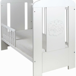 Drewex bērnu gultiņa COMFORT - 2 in 1, BEAR, white - Image 1