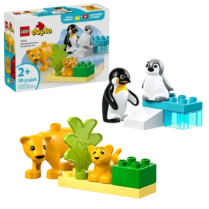 LEGO DUPLO Town Savvaļas dzīvnieku ģimenes: Pingvīni un lauvas 10442