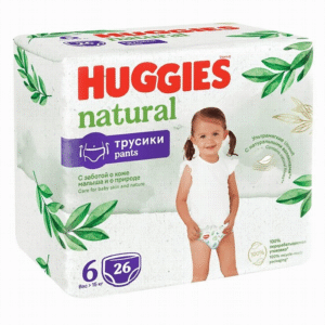 Huggies Natural 6 vienreizlietojamās biksītes >15 kg 26gb - Image 1
