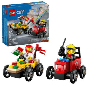 LEGO City Picu piegādes pret ugunsdzēsēju sacīkšu auto komplekts 60458