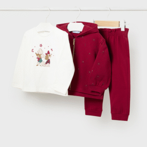 MAYORAL 3-daļīgs apģērbu komplekts meitenei, Guinda - Image 1