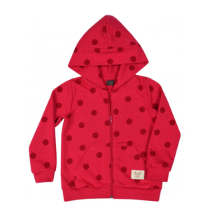 ATUT Meiteņu jaka ar kapuci - Dots, 0919, koši rozā