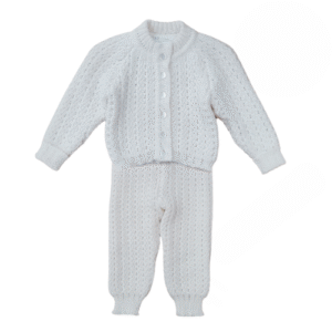 Adīts vilnas komplekts zīdainim 3+mēn. (jaciņa + bikses) 100% dabīga vilna