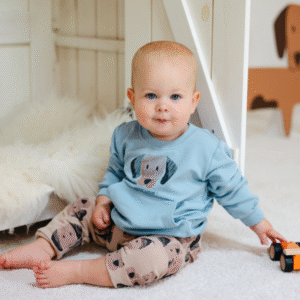 EEVI Silts džemperis DOGS, sky blue - Image 1