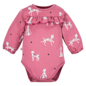 EEVI Bodijs ar garām piedurknēm DOGS, berry - Image 1