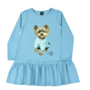 ATUT Kleita ar garām piedurknēm, Have a nice day, Sky Blue, 0630 - Image 1