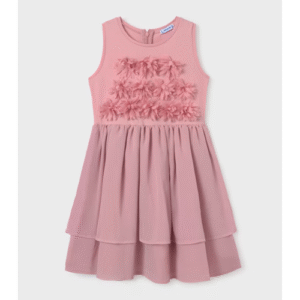 MAYORAL Tilla kleita bez piedurknēm un ziedu aplikāciju, 6968, 87Cuarzo