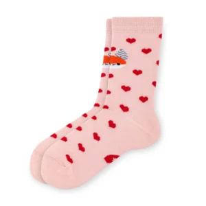 TUTAS LIETAS Rozā bambusa zeķītes ar sirsniņām