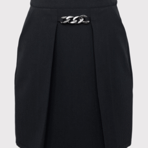 SLY Melni zvanveida svārki ar dekoratīvu ķēdīti