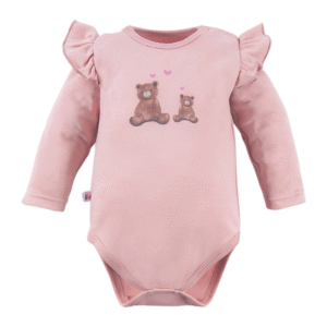 EEVI Meiteņu bodijs ar volāniem HEARTS & BEARS - Image 1