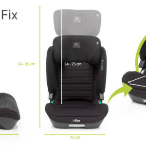 4BABY Autokrēsls APP-FIX XXIV (100–150 cm, i-Size R129, ISOFIX), Black - Image 12
