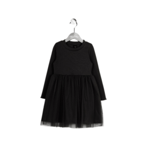 ATUT Kleitiņa ar garām piedurknēm un tilla apakšmalu, 134, black - Image 1