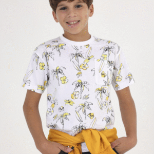 MAYORAL T-krekls ECOFRIENDS, Bco-banana, raibs - Image 1