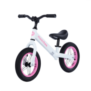 MOOVKEE līdzsvara divritenis JACOB, pumpējamas riepas, balts/rozā - Image 1