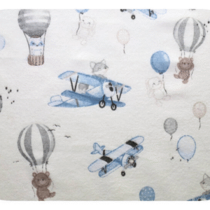 EGA Kokvilnas flaneļa autiņš 70x80cm, Pilots, zils - Image 1