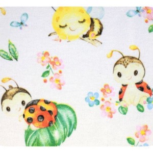 EGA Kokvilnas flaneļa autiņš 70x80cm, Pasaku kukainīši, raibs - Image 1