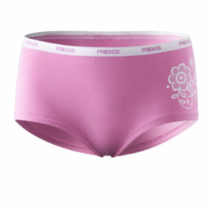 Meiteņu bokseršorti FRIENDS ar ziedu motīvu, lilac