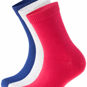 Klasiskas bērnu zeķes Friends, 3 pāri, red/light grey/navy - Image 1