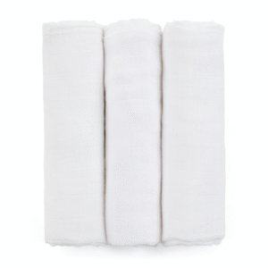 PETITE&MARS Bambusa muslīna autiņi MOUSSY 3gb, 68x68cm, TotalWhite