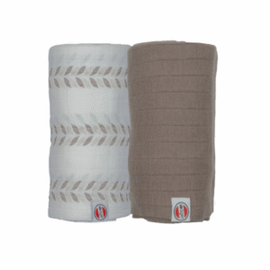 Lodger Swadler Solid Matcha kokvilnas autiņš, 2 gab.,Birch/Buffalo,110x110cm, SW1093 - Image 1