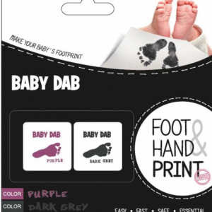 Baby Dab krāsa mazuļa pēdiņas/rociņas nospieduma izveidošanai 2gb,Purple/Grey