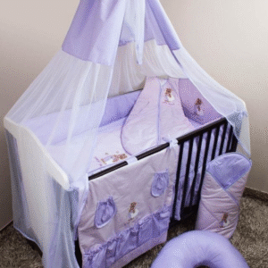 Ankras 6 daļīgs zīdaiņu gultas veļas komplekts Sweet Dreems120x90cm - Image 1