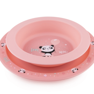 CANPOL BABIES plastmasas bļodiņa ar šķīvīti Exotic Animals, 56/523,pelēka - Image 1