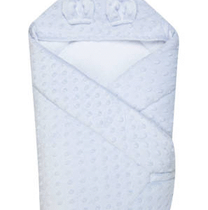 DUETBABY zīdaiņu ietinamā sedziņa ar kapuci - MINKY, pelēka - Image 1