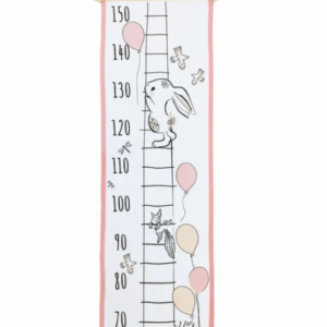 Pstryk Smyk  Auguma mērītājs, Rozā baloni, 33x100cm - Image 1