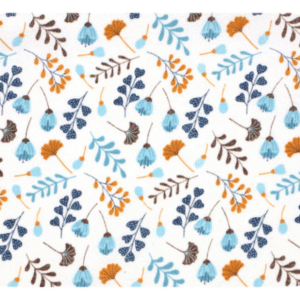 EGA Kokvilnas flaneļa autiņš 70x80cm, Pļava, zils - Image 1