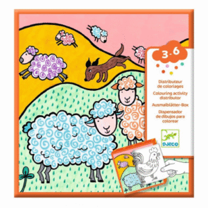 DJECO Krāsojamās lapas - Bilžu dozators - Ferma, DJ00050 - Image 1