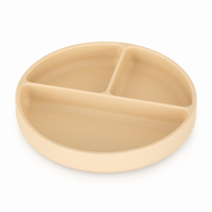 PETITE&MARS Silikona šķīvis ar pielīpošu apakšu un 3 nodalījumiem,715818, Desert Sand