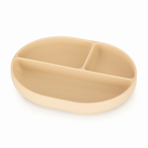 PETITE&MARS Silikona šķīvis ovāls ar pielīpošu apakšu un 3nodalījumiem, 717818, Desert Sand - Image 1
