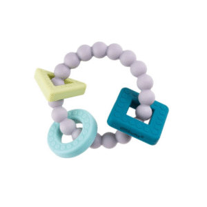 GILIGUMS Silikona zobgrauznis - Geometric, 19018, pelēka - Image 1