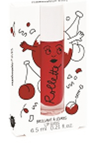 Nailmatic Kids Dabīgs un mitrinošs bērnu lūpu spīdums ar vitamīniem unaugļu garšu, Cherry, 6,5 ml, ROLLCERISE