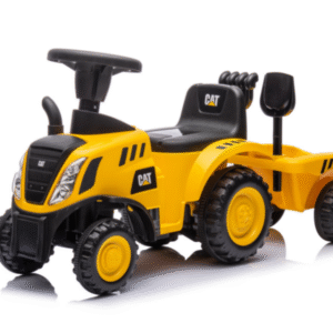 MOOVKEE Skrejmašīna / Traktors ar piekabi CAT, dzeltens, -25 kg - Image 1