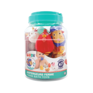 LUDI Gumijas rotaļlietas vannai 7gb, Farm, 10+ mēn