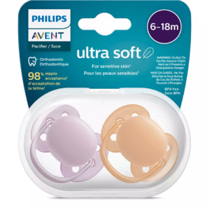 Philips Avent māneklītis Ultra soft , 6-18M (2 gab), oranžs/lillā, SCF091/33 - Image 3