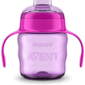 Philips Avent Easy Sip mācību krūzīte ar rokturiem, 6M+, 200ml, silikona snīpis, rozā, SCF551/03 - Image 3