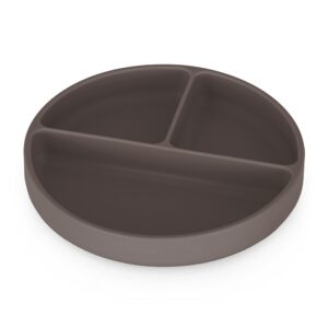 PETITE&MARS Silikona šķīvis ar pielīpošu apakšu un 3 nodalījumiem, 715768, Bitter Cocoa - Image 1