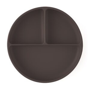 PETITE&MARS Silikona šķīvis ar pielīpošu apakšu un 3 nodalījumiem, 715768, Bitter Cocoa - Image 6