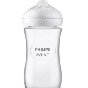 Philips Avent Natural Response stikla zīdaiņu pudelīte 240 ml, lēnasplūsmas knupītis 1m+, SCY933/01