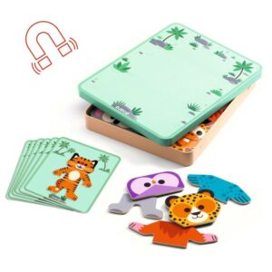 DJECO Koka magnēti metāla kārbā - Dzīvnieki, DJ03070 - Image 2