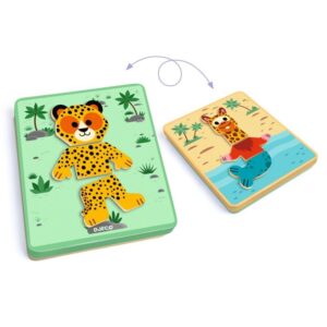 DJECO Koka magnēti metāla kārbā - Dzīvnieki, DJ03070 - Image 3