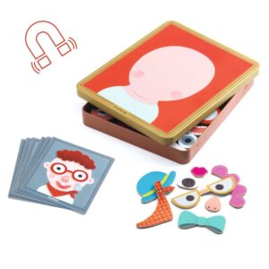 DJECO Koka magnēti metāla kārbā- Portreti, DJ03072 - Image 5