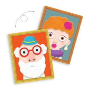 DJECO Koka magnēti metāla kārbā- Portreti, DJ03072 - Image 3